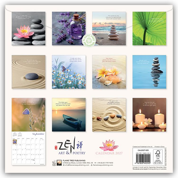 Produktbild: Zen Art & Poetry - Zen Kunst und Poesie 2027 &ndash; Original Flame Tree Publishing-Kalender [Kalender]