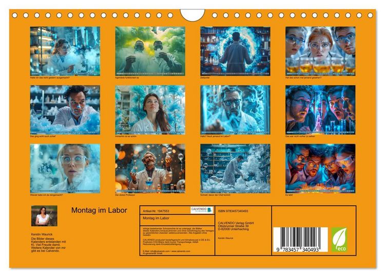 Produktbild: Montag im Labor (Wandkalender 2026 DIN A4 quer), CALVENDO Monatskalender
