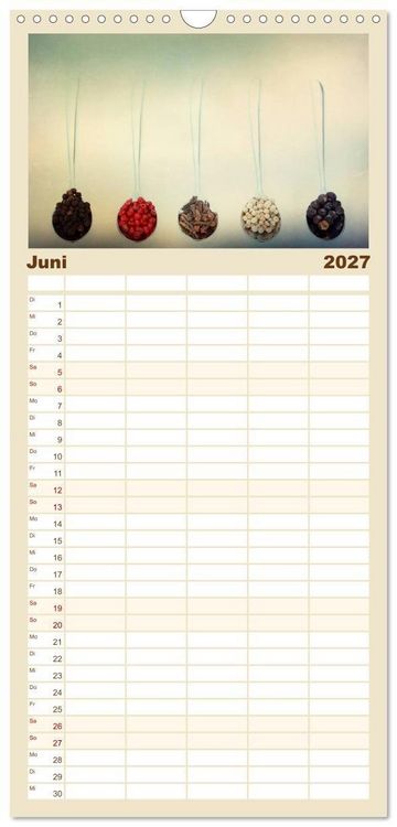 Produktbild: Familienplaner 2027 - Der K&uuml;chenkalender mit 5 Spalten (Wandkalender, 21 x 45 cm) CALVENDO