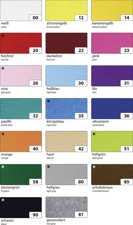 Produktbild: Folia  Bastelfilz 150g/m&sup2;, 20x30cm, 10 Blatt, wei&szlig;
