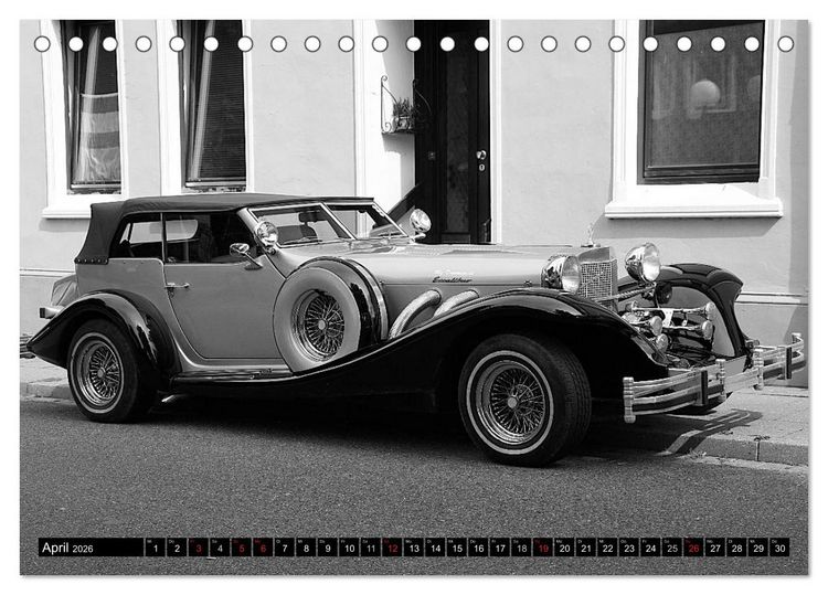 Produktbild: Automobile vergangener Jahrzehnte (Tischkalender 2026 DIN A5 quer), CALVENDO Monatskalender