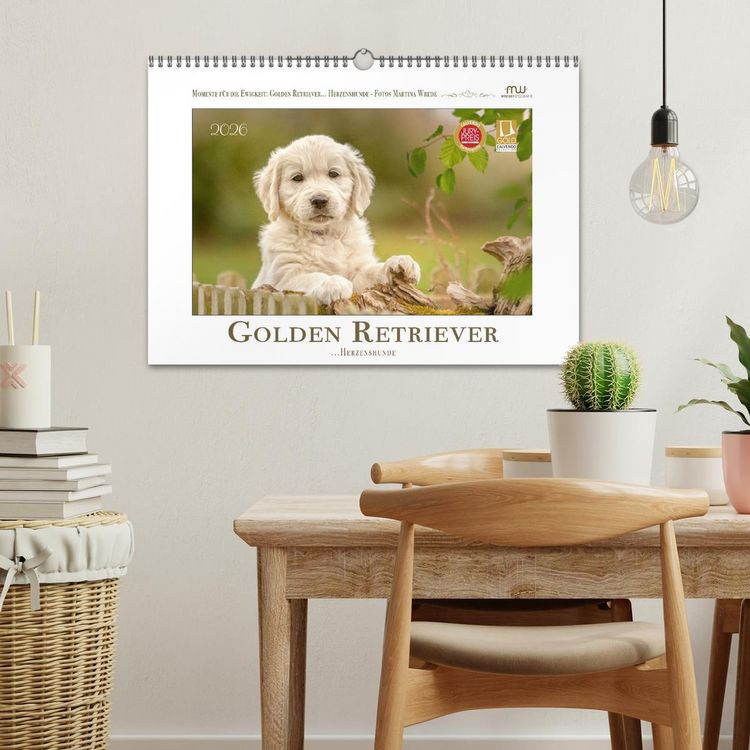 Produktbild: Golden Retriever... Herzenshunde (Wandkalender 2026 DIN A3 quer), CALVENDO Monatskalender