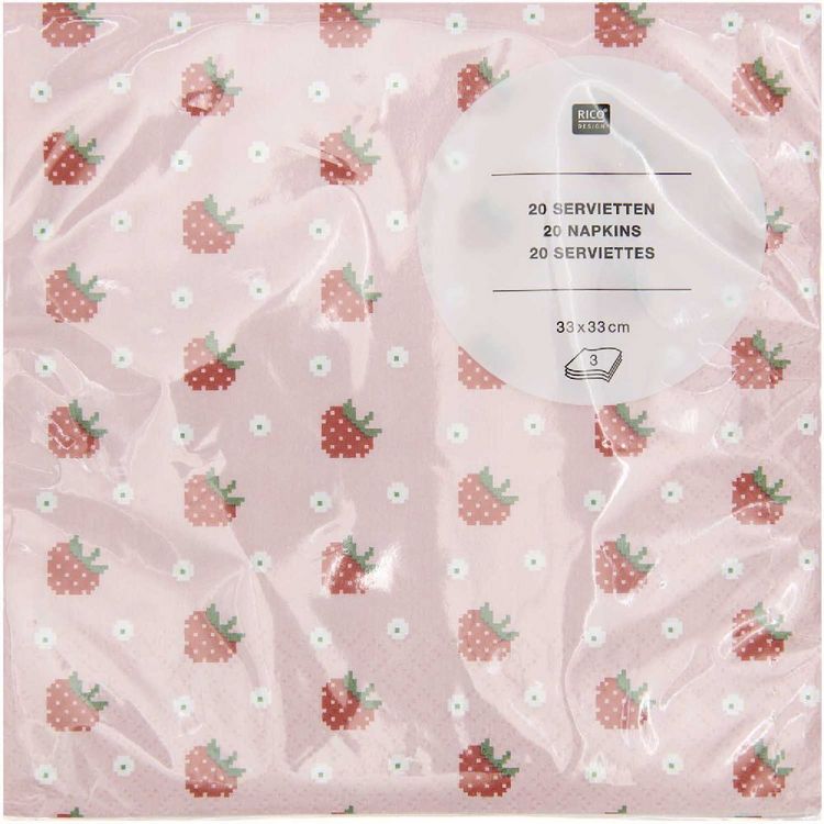 Servietten Rosa, 33x33 Cm, 20 Stück – Mit Reliefartigem Muster, Stoffähnlich & Umweltfreundlich