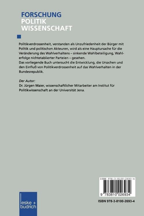 Produktbild: Politikverdrossenheit in der Bundesrepublik Deutschland