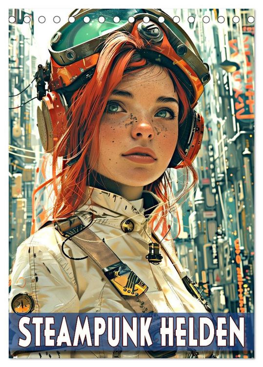 Produktbild: Steampunk Helden (Tischkalender 2026 DIN A5 hoch), CALVENDO Monatskalender