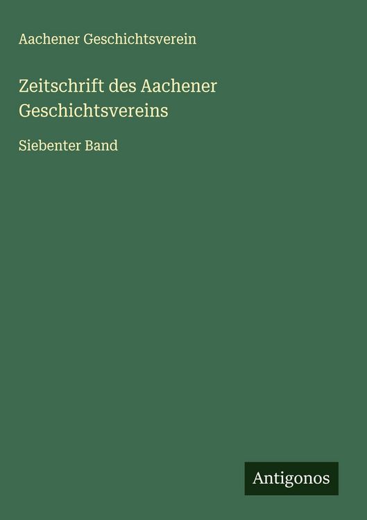 Produktbild: Zeitschrift des Aachener Geschichtsvereins