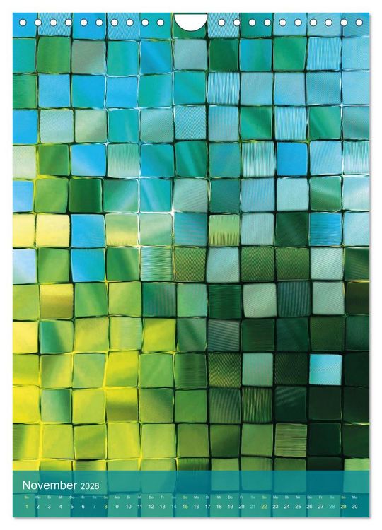 Produktbild: MOSAIK-VISIONEN (Wandkalender 2026 DIN A4 hoch), CALVENDO Monatskalender