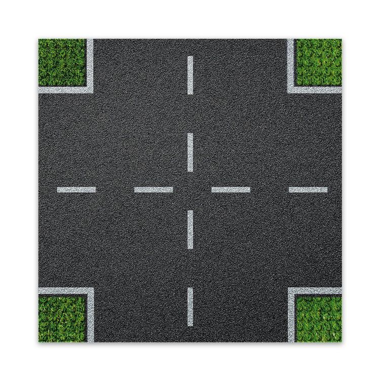 Produktbild: BRIXIES 225007 - Platte 32 x 32 Kreuzung , Fotorealistische Bauplatte, 1 St&uuml;ck