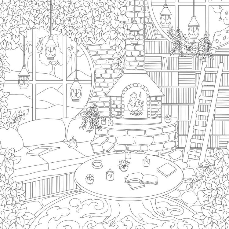 Produktbild: Cozy Bookshops Colouring Bk Pb