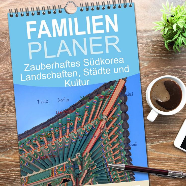 Produktbild: Familienplaner 2026 - Zauberhaftes S&uuml;dkorea Landschaften, St&auml;dte und Kultur mit 5 Spalten (Wandkalender, 21 x 45 cm) CALVENDO