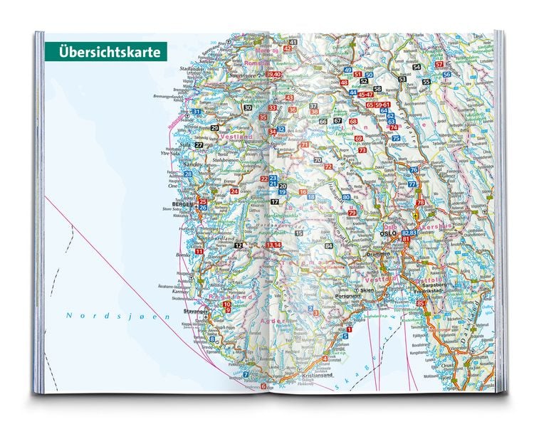 Produktbild: KOMPASS Wanderf&uuml;hrer Norwegen S&uuml;d, von Oslo bis zum Romsdalen, 85 Touren mit Extra-Tourenkarte