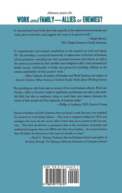 Produktbild: Work and Family--Allies or Enemies?