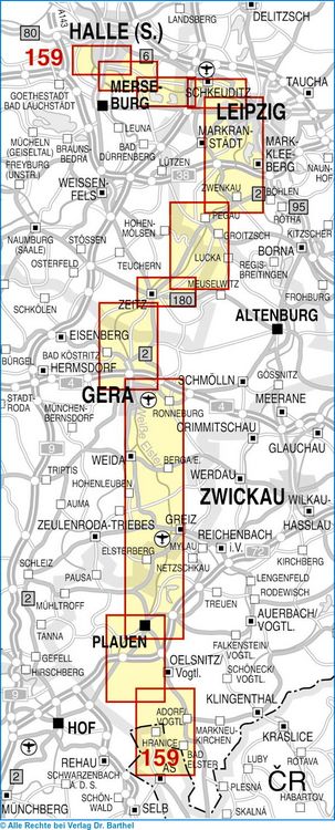 Produktbild: Radwander- und Wanderkarte Elsterradweg