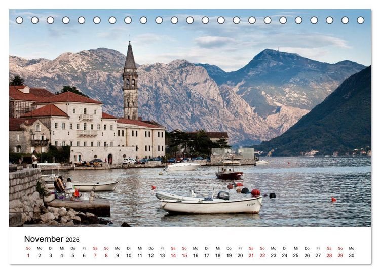 Produktbild: Montenegro - Land der schwarzen Berge (Tischkalender 2026 DIN A5 quer), CALVENDO Monatskalender