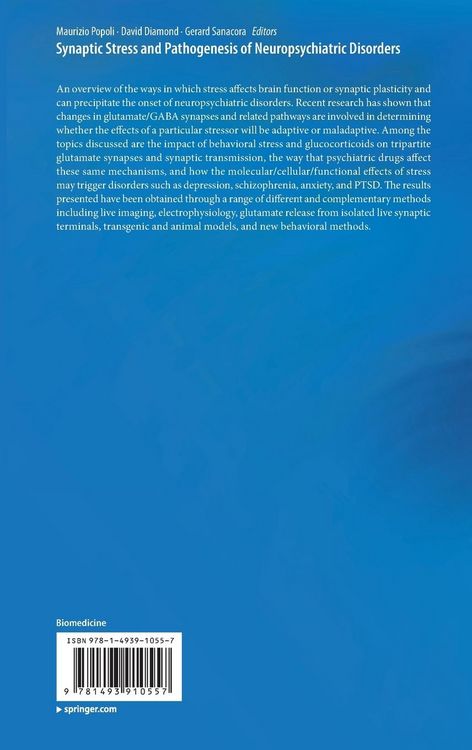 Produktbild: Synaptic Stress and Pathogenesis of Neuropsychiatric Disorders