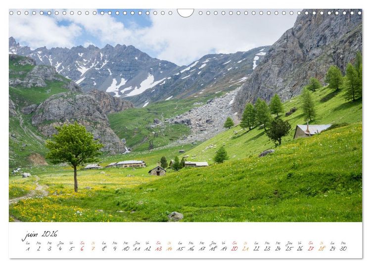 Produktbild: Sur la route des Grandes Alpes, la vall&eacute;e de la Guisane (Calendrier mural 2026 DIN A3 vertical), CALVENDO calendrier mensuel