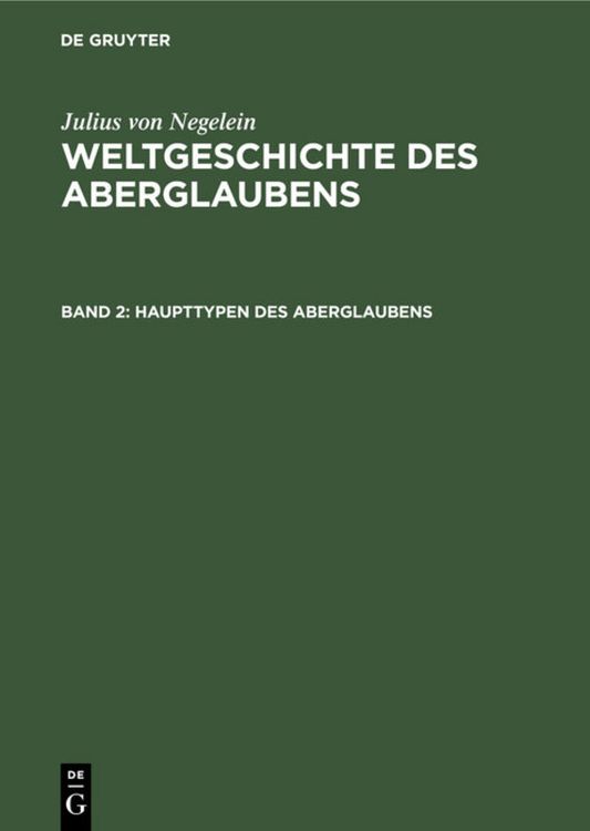 Produktbild: Haupttypen des Aberglaubens