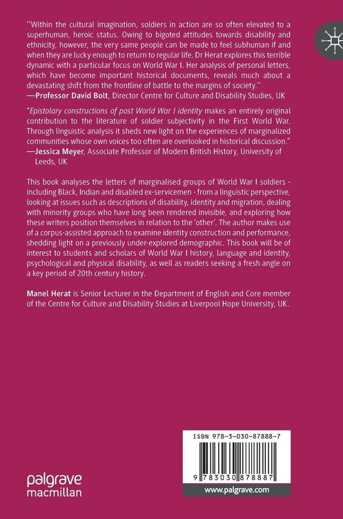 Produktbild: Epistolary Constructions of Post-World War I Identity