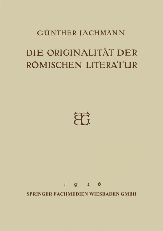 Produktbild: Die Originalit&auml;t der R&ouml;mischen Literatur