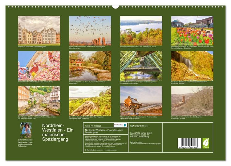 Produktbild: Nordrhein-Westfalen - Ein malerischer Spaziergang (hochwertiger Premium Wandkalender 2026 DIN A2 quer), Kunstdruck in Hochglanz