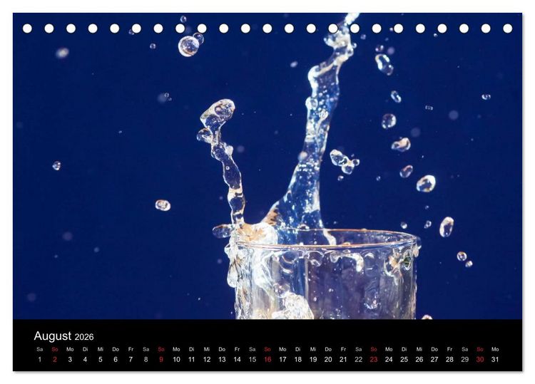 Produktbild: Wassertropfen (Tischkalender 2026 DIN A5 quer), CALVENDO Monatskalender