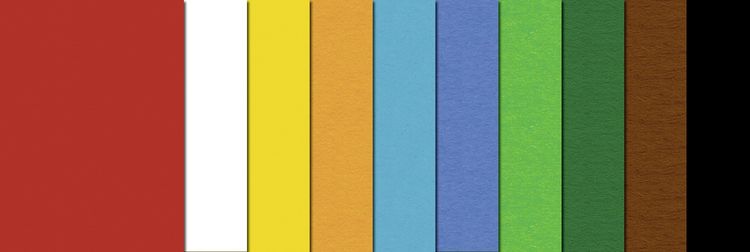 Produktbild: URSUS Basispapiere Tonkarton-Bastelmappe, 220 g/m&sup2;, Format 23 x 33 cm, 10 Blatt sortiert