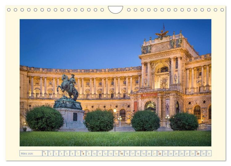 Produktbild: An der sch&ouml;nen blauen Donau - Ein Spaziergang in Wien (Wandkalender 2026 DIN A4 quer), CALVENDO Monatskalender