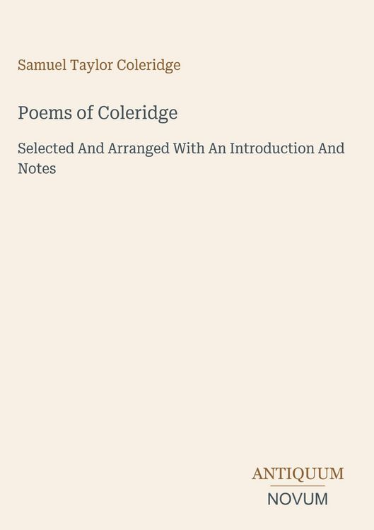 Produktbild: Poems of Coleridge
