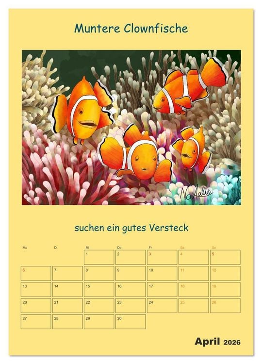 Produktbild: Wasserbewohner (Wandkalender 2026 DIN A3 hoch), CALVENDO Monatskalender
