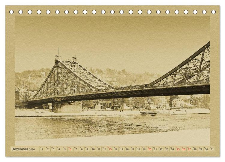 Produktbild: Dresden - Ein Kalender im Zeitungsstil (Tischkalender 2026 DIN A5 quer), CALVENDO Monatskalender