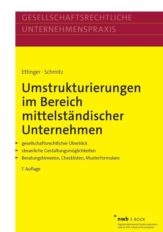 Produktbild: Umstrukturierungen im Bereich mittelst&auml;ndischer Unternehmen