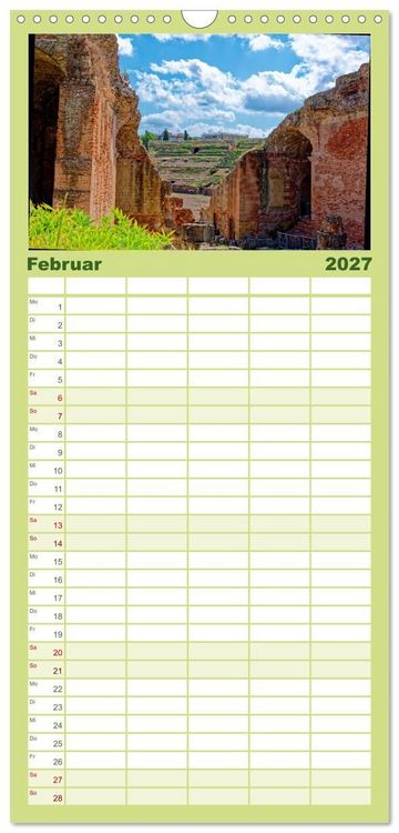 Produktbild: Familienplaner 2027 - Historisches am Golf von Neapel mit 5 Spalten (Wandkalender, 21 x 45 cm) CALVENDO