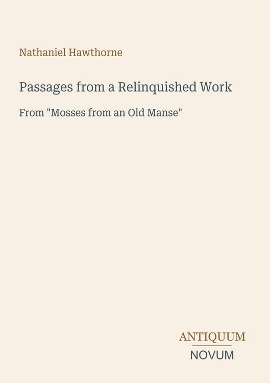 Produktbild: Passages from a Relinquished Work