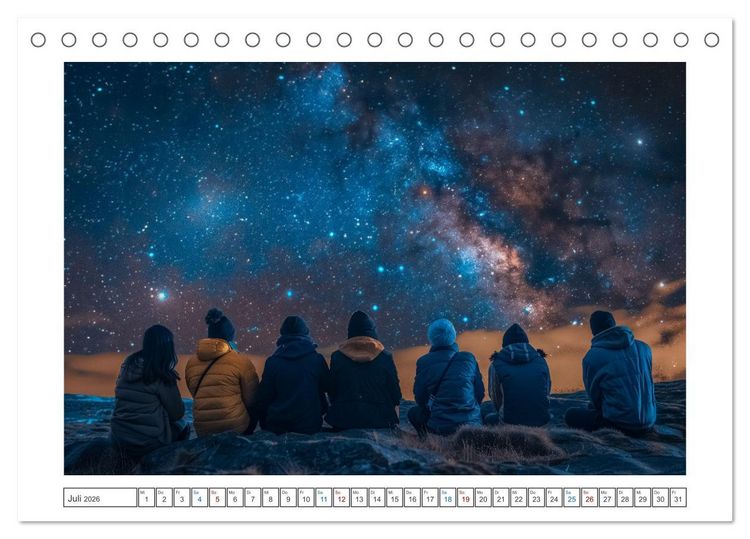 Produktbild: Galaktische Abenteuer (Tischkalender 2026 DIN A5 quer), CALVENDO Monatskalender