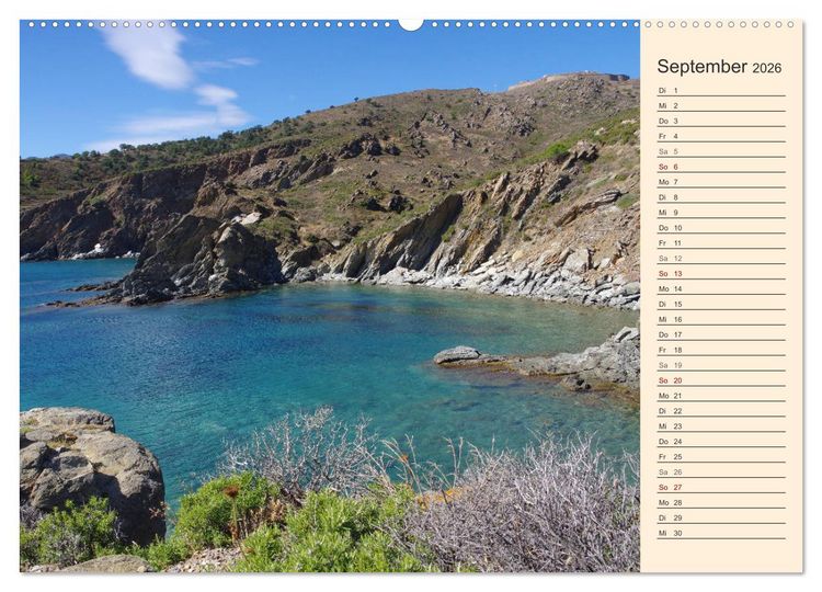 Produktbild: Cote Vermeille - Wo die Pyren&auml;en das Meer k&uuml;ssen (Wandkalender 2026 DIN A2 quer), CALVENDO Monatskalender