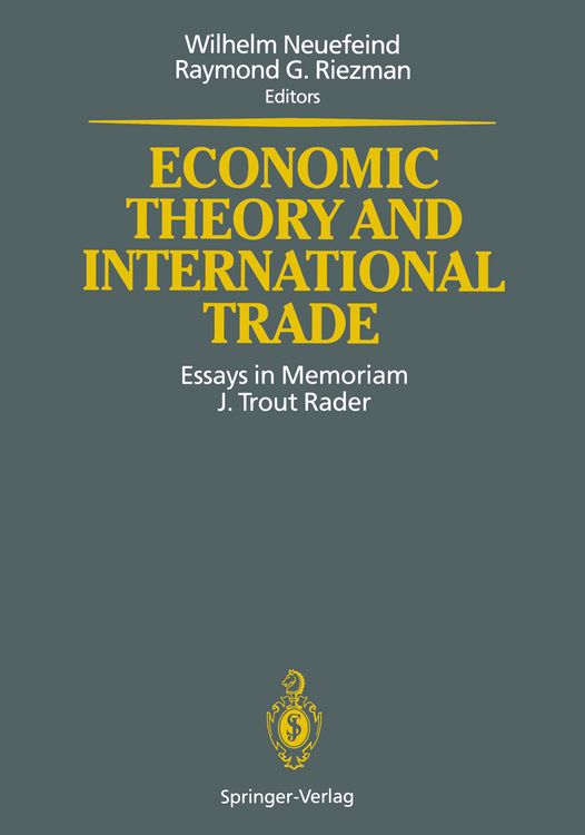 Produktbild: Economic Theory and International Trade