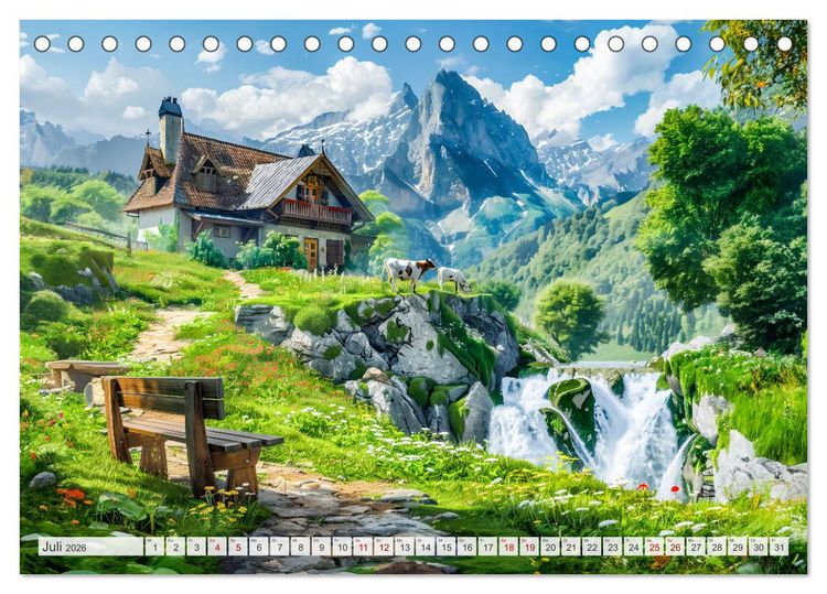 Produktbild: Cottages am Wasser - Malerische R&uuml;ckzugsorte genie&szlig;en (Tischkalender 2026 DIN A5 quer), CALVENDO Monatskalender