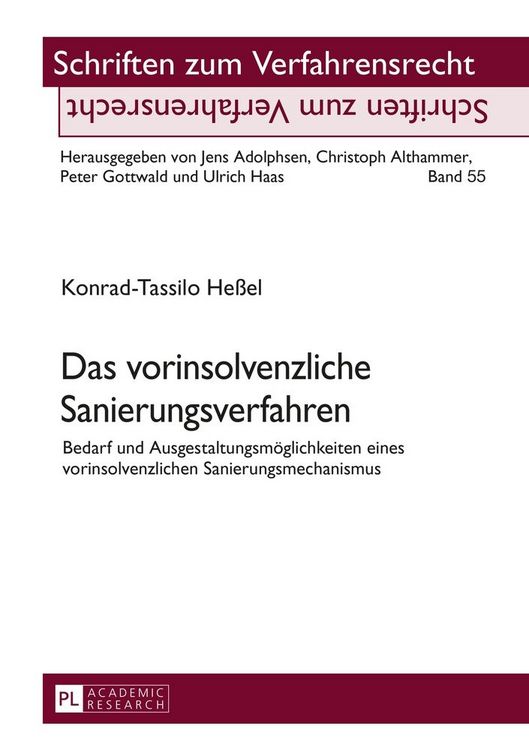 Produktbild: Das vorinsolvenzliche Sanierungsverfahren