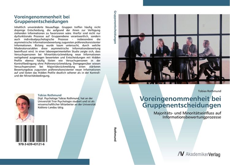 Produktbild: Voreingenommenheit bei Gruppenentscheidungen