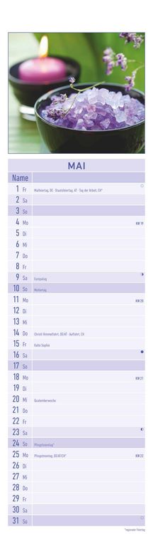 Produktbild: Streifenplaner Mini Zen 2026 - Streifen-Kalender 9,5x33 cm - Harmonie und Achtsamkeit - Wandplaner - Küchenkalender - Alpha Edition
