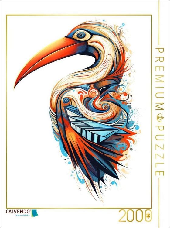 Produktbild: CALVENDO Puzzle Ibis im Tattoo Design | 2000 Teile Lege-Gr&ouml;&szlig;e 90x67cm Foto-Puzzle f&uuml;r gl&uuml;ckliche Stunden