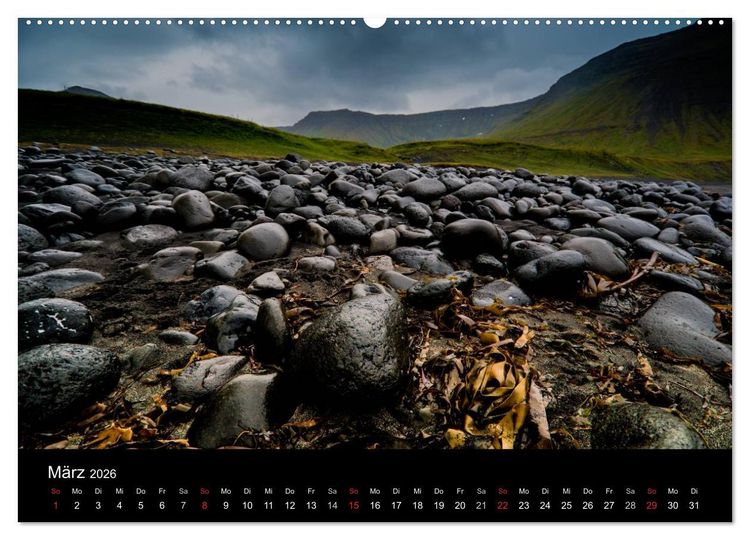 Produktbild: Island - Wundervolle Landschaften (Wandkalender 2026 DIN A2 quer), CALVENDO Monatskalender
