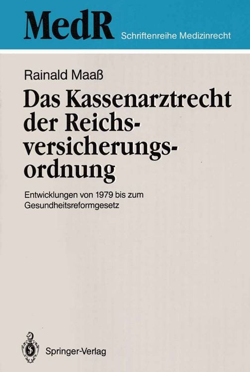 Produktbild: Das Kassenarztrecht der Reichsversicherungsordnung