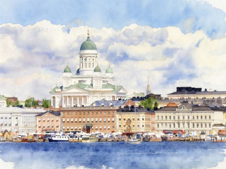 Produktbild: CALVENDO Puzzle Dom zu Helsinki | 1000 Teile Lege-Gr&ouml;&szlig;e 64x48cm Foto-Puzzle f&uuml;r gl&uuml;ckliche Stunden
