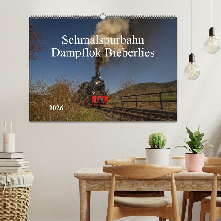 Produktbild: Schmalspurbahn Dampflok Bieberlies (Wandkalender 2026 DIN A2 quer), CALVENDO Monatskalender