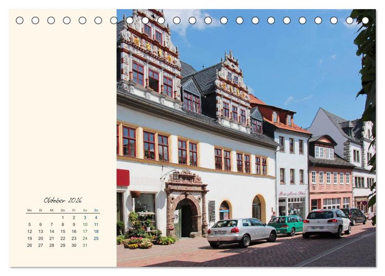 Produktbild: Saalfeld an der Saale &ndash; mein Streifzug durch die historische Altstadt (Tischkalender 2026 DIN A5 quer), CALVENDO Monatskalender