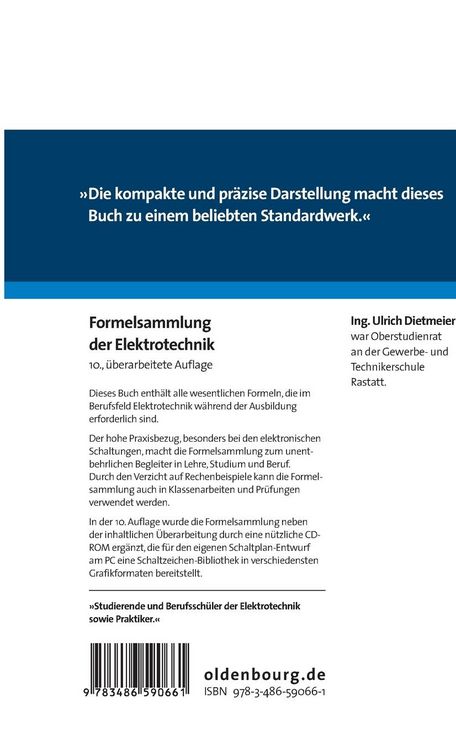 Produktbild: Formelsammlung der Elektrotechnik