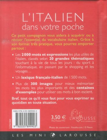 Produktbild: L'italien dans votre poche