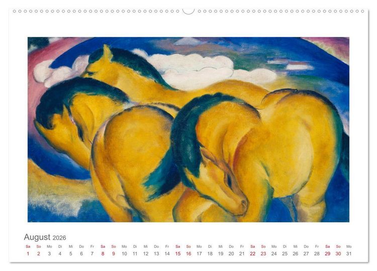 Produktbild: Franz Marc 2026 (hochwertiger Premium Wandkalender 2026 DIN A2 quer), Kunstdruck in Hochglanz