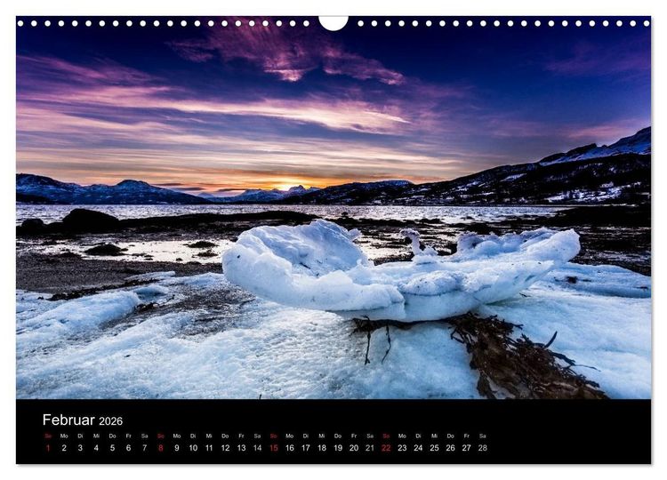 Produktbild: Norwegen, Landschaften in Schnee und Eis (Wandkalender 2026 DIN A3 quer), CALVENDO Monatskalender